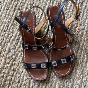 Michael Kors sandals.  Real wood wedge heel.  2.5 inch.
